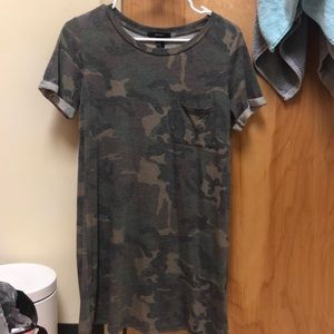 Forever 21 camo t- shirt dress